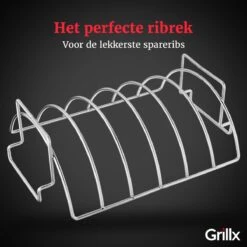 GrillX Sparerib Rek BBQ - Rib Rack Houder - Barbecue Spareribs Rek - BBQ Accesoires -Beste Barbecue Grill winkel 1200x1200 494