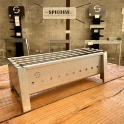 Spiedini Saté-bbq Bali 40 Mini - Kleine, Smalle Houtskoolbarbecue Met Horizontaal Rooster Voor Sate Of Andere Spiesjes - 40 Cm Lang, 11 Cm Breed, 14 Cm Hoog - Ideaal Voor Tuin- Of Open Haard, Of Balkon - Materiaal: Gealuminiseerd Ijzer -Beste Barbecue Grill winkel 1200x1200 5