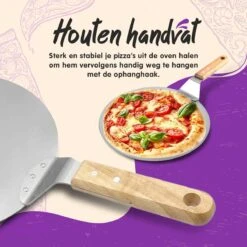 Nowad Pizzaschep RVS Rond Voor BBQ En Oven - 30,5 Cm - Pizzaspatel - Taartschep - Houten Handvat - Ophangbaar - Rond - Vaatwasbestendig - Keukenaccessoires -Beste Barbecue Grill winkel 1200x1200 502
