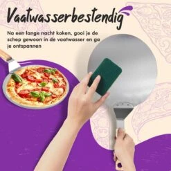 Nowad Pizzaschep RVS Rond Voor BBQ En Oven - 30,5 Cm - Pizzaspatel - Taartschep - Houten Handvat - Ophangbaar - Rond - Vaatwasbestendig - Keukenaccessoires -Beste Barbecue Grill winkel 1200x1200 509