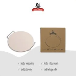 Pizzasteen BBQ & Oven | Pizzaplaat Voor De Lekkerste Bereiding Van Een Pizza Op Jouw Barbecue Of In De Oven | Pizza Stone Rond | Medium (33 Cm) -Beste Barbecue Grill winkel 1200x1200 518