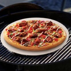 MaxxHome Pizzasteen - BBQ Steen - Pizzasteen Voor De Lekkerste Bereiding Van Een Pizza Op Jouw Barbecue Of In De Oven - Pizza Steen Rond - Medium (33 Cm) -Beste Barbecue Grill winkel 1200x1200 528
