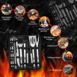 GrillX Barbecue Gereedschap Set - 19-delig - Inclusief Luxe Draagtas - BBQ Accesoires - Gereedschapset 13 GrillX Barbecue Gereedschap Set - 19-delig - Inclusief Luxe Draagtas - BBQ Accesoires - Gereedschapset -Beste Barbecue Grill winkel 1200x1200 557