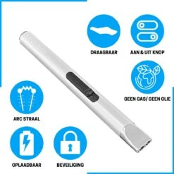 Aansteker Elektrisch - Plasma Aansteker - Aansteker Voor Kaarsen - Oplaadbaar Met USB Kabel - Windproof - SEVEND® -Beste Barbecue Grill winkel 1200x1200 565