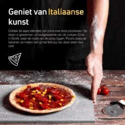 Pizzasteen BBQ Oven - Lava Van Vulkaan Etna - Barbecue Accesoires - Made In Italy - Broodbaksteen - 30x38x1.1 - VDN -Beste Barbecue Grill winkel 1200x1200 680