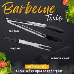 BBQ Gereedschapset - Opbergtas - BBQ Accessoires - BBQ Tang - BBQ Set - BBQ Borstel - BBQ Gereedschap - Roestvrij Staal -Beste Barbecue Grill winkel 1200x1200 691