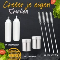 BBQ Gereedschapset - Opbergtas - BBQ Accessoires - BBQ Tang - BBQ Set - BBQ Borstel - BBQ Gereedschap - Roestvrij Staal -Beste Barbecue Grill winkel 1200x1200 693