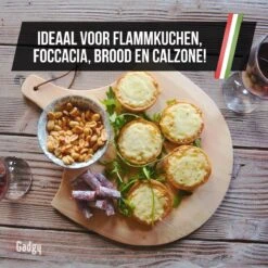 Gadgy Pizzasteen Met Pizzaschep – Cordieriet Voor Knapperige Pizzabodem – Pizzasteen Voor BBQ, Oven Of Kamado - Pizzaspatel - Pizza Set -Beste Barbecue Grill winkel 1200x1200 710