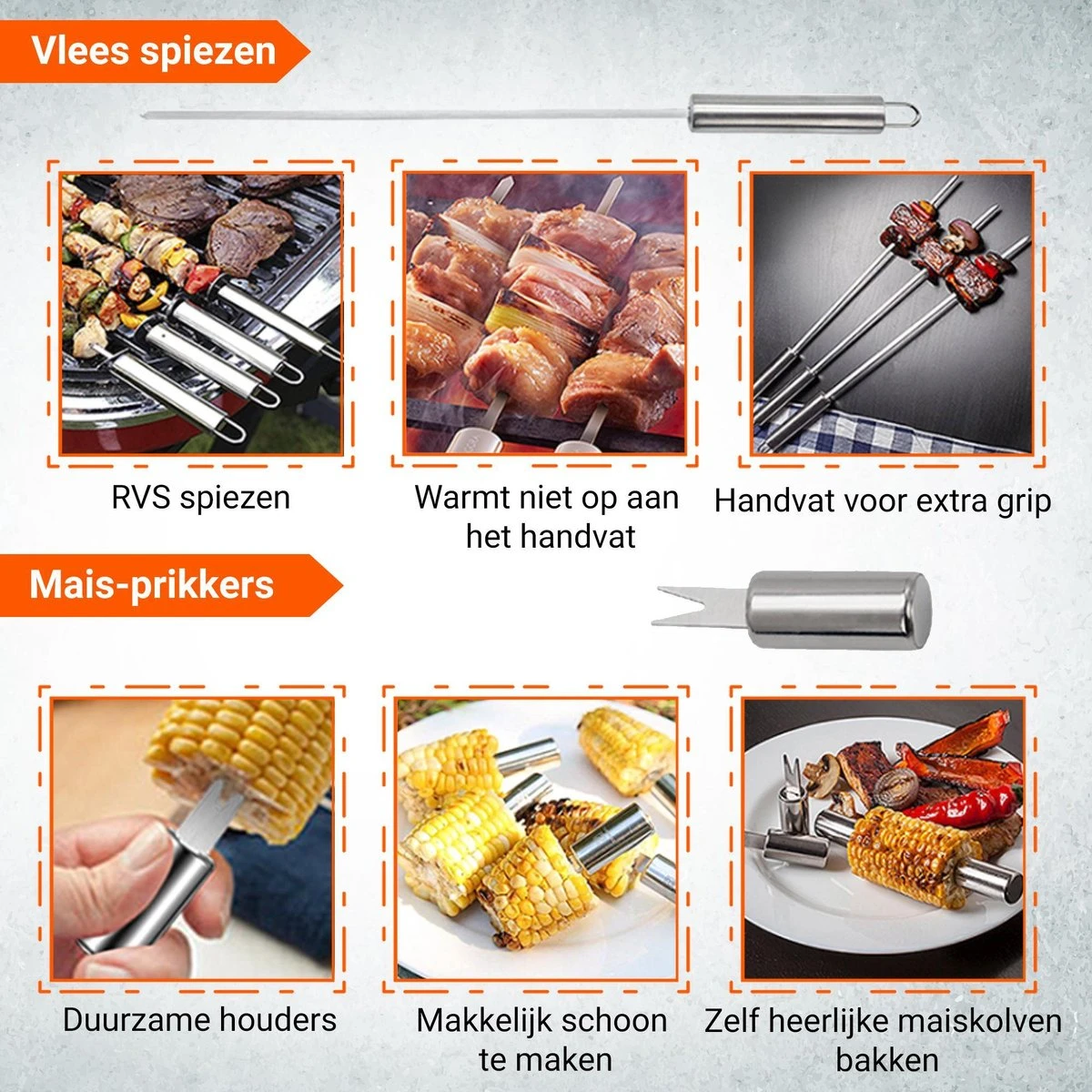 BBQ Accesoires Gereedschapset Koffer Set Tang Borstel Schort Barbecue Dagdeals - Chef Cook BBQ Accessoires Set 5 BBQ Accesoires Gereedschapset Koffer Set Tang Borstel Schort Barbecue Dagdeals - Chef Cook BBQ Accessoires Set - Afbeelding 5