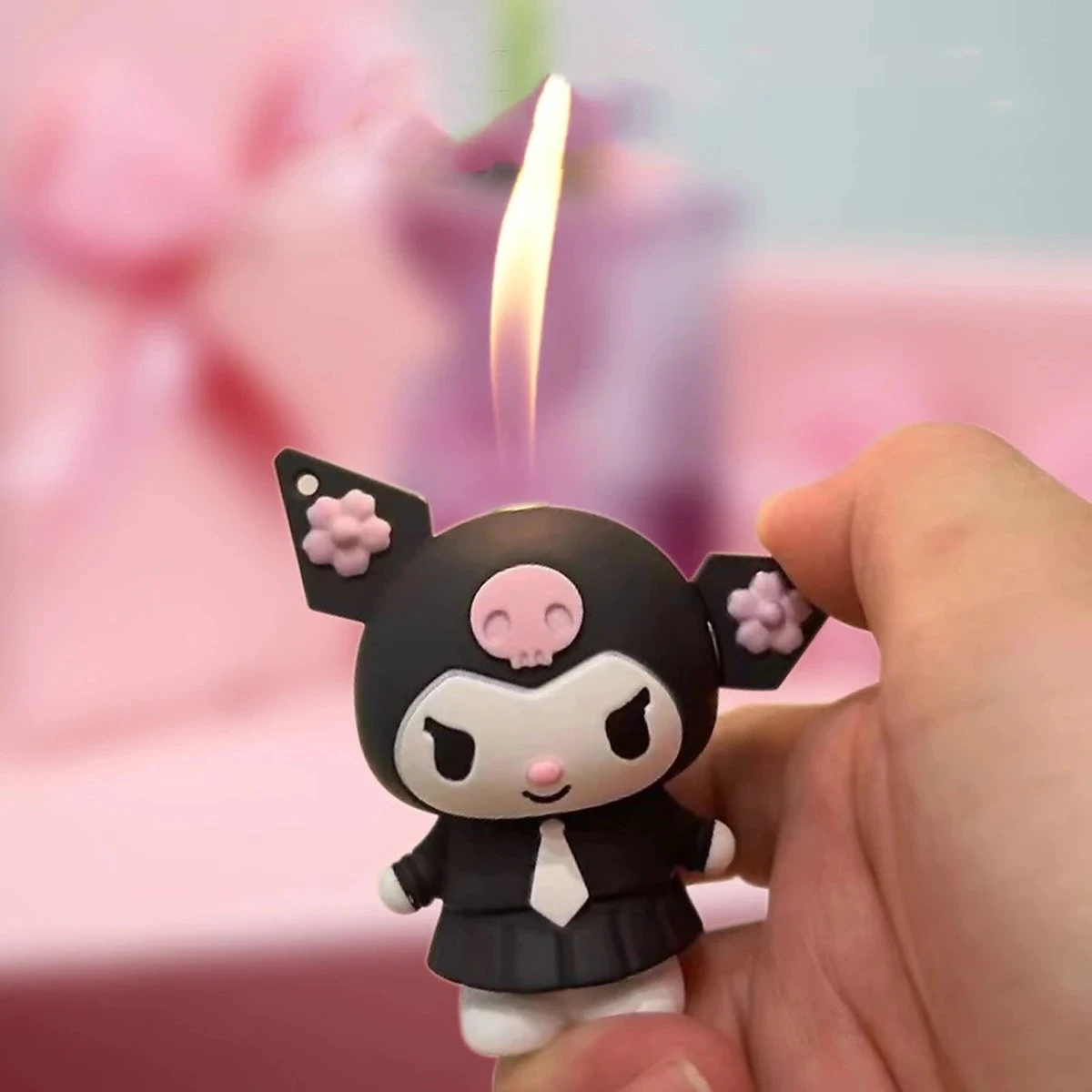 Merkloos Kawaii Bunny Aansteker - Kuromi, Sanrio Lighter, Kuromi My Melody, Kawaii Anime Figure Cute Lighter, Hello Kitty Lighter, Gifts For Girls 1 Merkloos Kawaii Bunny Aansteker - Kuromi, Sanrio Lighter, Kuromi My Melody, Kawaii Anime Figure Cute Lighter, Hello Kitty Lighter, Gifts For Girls