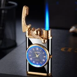 Flametimer Exclusieve Aansteker Met Horloge, 2 Stuks Willekeurig, Winddichte Draagbare Kaars Aansteker Voor Kaars Koken BBQ, Vuurwerk, Zak Zaklamp Aansteker Met Geschenkdoos, Cool Gift -Beste Barbecue Grill winkel 1200x1200 776