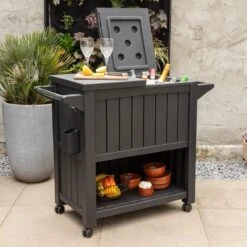 BluMill BBQ Tafel - Inclusief Koelvak 80 Liter - Op Wieltjes - Met Flessenopener - 102 X 46 X 86,5 Cm -Beste Barbecue Grill winkel 1200x1200 847