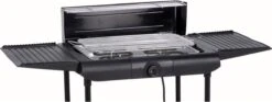 Excellent Electrics Elektrische Barbecue - Grilloppervlak (LxB) 36x24 Cm - 2000W - Zwart -Beste Barbecue Grill winkel 1200x453 1