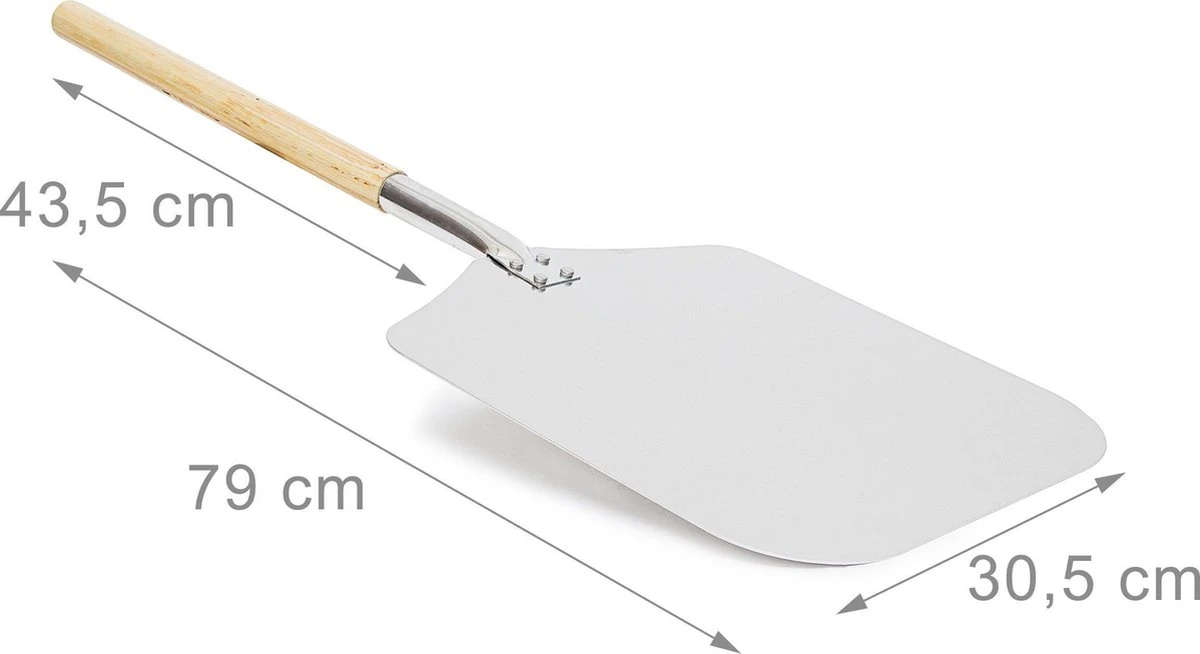 Relaxdays Pizzaschep - Vierkant - Metaal 5 Relaxdays Pizzaschep - Vierkant - Metaal - Afbeelding 5