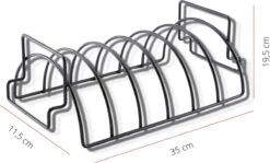 PROKING Sparerib Barbecue Rek – BBQ Accessoires – Inclusief Sparerib Recept – Anti-aanbak Lag – 35 X 19.5 X 11.5 CM -Beste Barbecue Grill winkel 1200x725