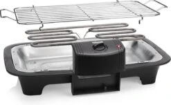 Tristar BQ-2813 Electrische Tafelbarbecue - Grilloppervlak (LxB) 38x22 Cm - 2000W - Zwart -Beste Barbecue Grill winkel 1200x739