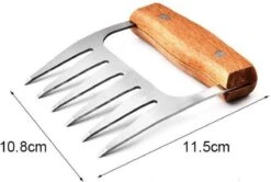 GrillX Luxe Vleesklauwen - Houten Handvat - RVS Meat Claws - Vleesshredder - Pulled Pork, Chicken - BBQ Accesoires -Beste Barbecue Grill winkel 1200x806 1