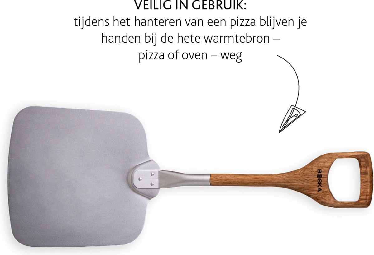 Boska Pizzaschep Barbecue - Kort Handvat - Stabiel - Aluminium - Eikenhout - BBQ Accessoires 5 Boska Pizzaschep Barbecue - Kort Handvat - Stabiel - Aluminium - Eikenhout - BBQ Accessoires - Afbeelding 5