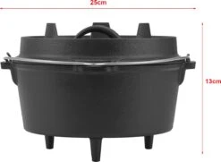 Dutch Oven Enkhuizen Met Deksel Gietijzer Zwart 4,2 L -Beste Barbecue Grill winkel 1200x877 1