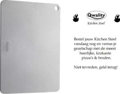Pizzasteen Van Staal – Pizza Steen - Pizza En Brood Bakken - 40 X 30 X 0,6 Cm - Cadeau Voor Man - Kitchen Steel By Qwality -Beste Barbecue Grill winkel 1200x944 1