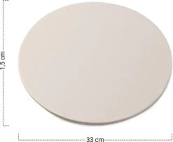 MaxxHome Pizzasteen - BBQ Steen - Pizzasteen Voor De Lekkerste Bereiding Van Een Pizza Op Jouw Barbecue Of In De Oven - Pizza Steen Rond - Medium (33 Cm) -Beste Barbecue Grill winkel 1200x986