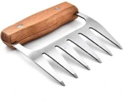 GrillX Luxe Vleesklauwen - Houten Handvat - RVS Meat Claws - Vleesshredder - Pulled Pork, Chicken - BBQ Accesoires -Beste Barbecue Grill winkel 1200x992