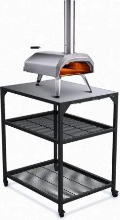 Ooni - Tafel - Medium - Pizza Tafel - 60x80x 90cm - RVS - Zwart -Beste Barbecue Grill winkel 654x1200 3