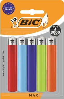 BIC J26 Maxi Vuursteen Flint Aanstekers - Diverse Kleuren - Pak Van 5 Gasaanstekers - Kindveilig -Beste Barbecue Grill winkel 774x1200 2