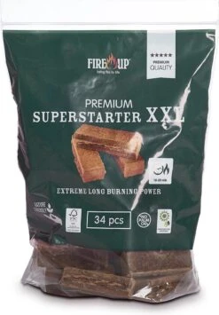 Fire-Up Aanmaakblokjes PREMIUM XXL Superstarters (zak A 34 St)