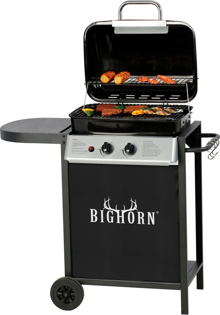 Bighorn Gasbarbecue En Grill – 2 Branders – Zwart 11 Bighorn Gasbarbecue En Grill – 2 Branders – Zwart - Afbeelding 11