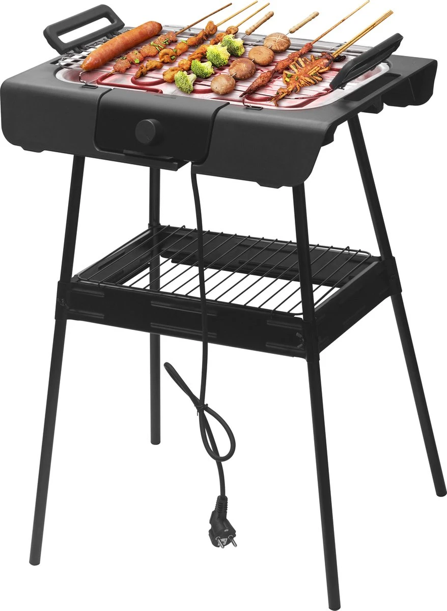 Royalty Line Elektrische Barbecue - Indoor En Outdoor BBQ - Tafelgrill - Elektrische Grill - Grill Oppervlak 40x24 Cm - 2000W - Met Stand - Zwart 1 Royalty Line Elektrische Barbecue - Indoor En Outdoor BBQ - Tafelgrill - Elektrische Grill - Grill Oppervlak 40x24 Cm - 2000W - Met Stand - Zwart