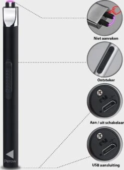 Oplaadbare Lange Elektrische Aansteker - Duurzame Plasma Aansteker - Inclusief Cadeauverpakking - BBQ - Kaarsen - Zwart -Beste Barbecue Grill winkel 879x1200 1