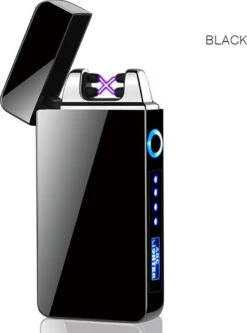 Merkloos Cuberna Elektrische Plasma USB Aansteker Met Batterij Indicator Ice Black - Wind En Storm Bestendig - Geschikt Voor Kaarsen, Vuurwerk, Sigaretten En BBQ -Beste Barbecue Grill winkel 891x1200
