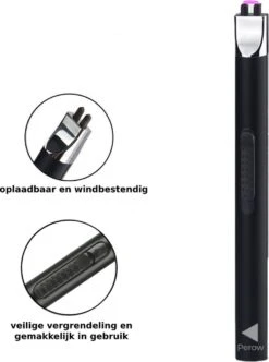 Oplaadbare Lange Elektrische Aansteker - Duurzame Plasma Aansteker - Inclusief Cadeauverpakking - BBQ - Kaarsen - Zwart -Beste Barbecue Grill winkel 894x1200 1