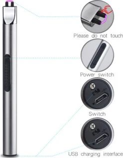 Staza - Oplaadbare Lange Elektrische Aansteker - Duurzame Plasma Aansteker - Inclusief Cadeauverpakking - BBQ - Kaarsen - Zwart -Beste Barbecue Grill winkel 936x1200