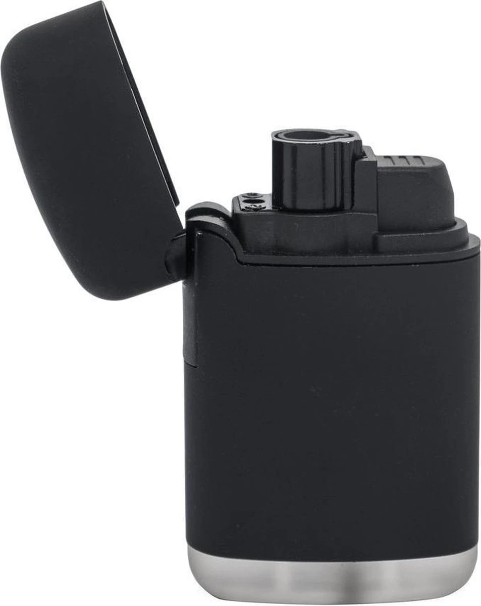 Merkloos Torch Turbo Aansteker Navulbaar Zwart 2 Merkloos Torch Turbo Aansteker Navulbaar Zwart - Afbeelding 2